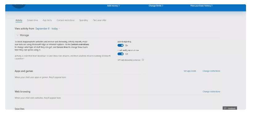 Activate Parental Control Windows 10 Settings