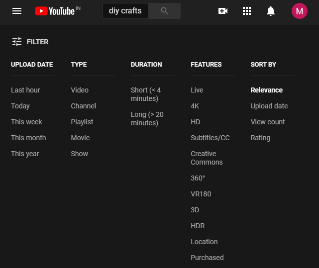 Advanced Search On YouTube