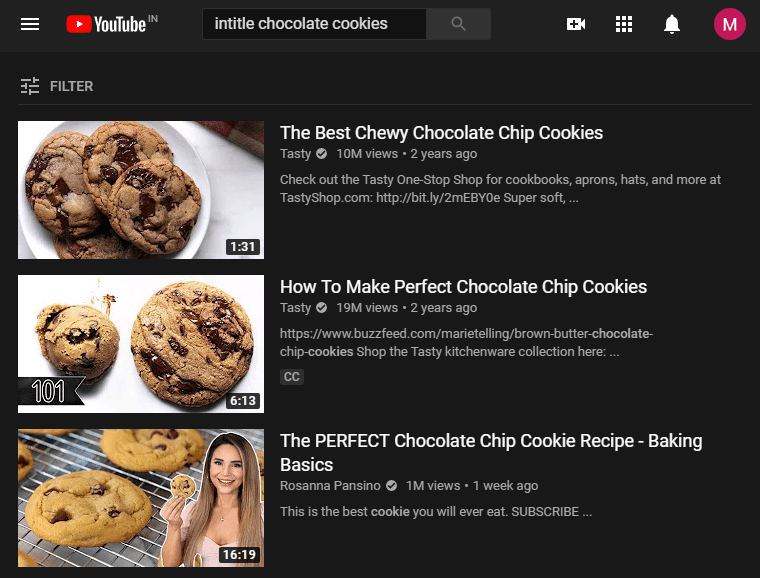 Advanced Search for finding a specific word on youube