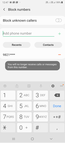 Blocked The Number