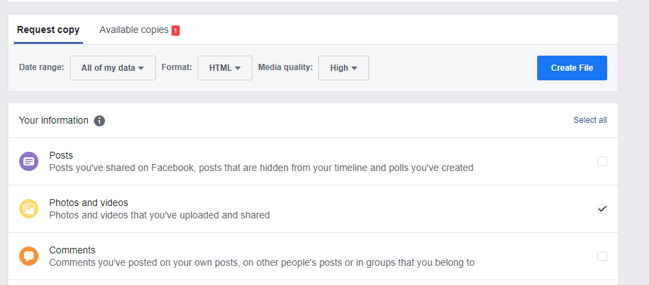 Download Facebook Photos and Videos