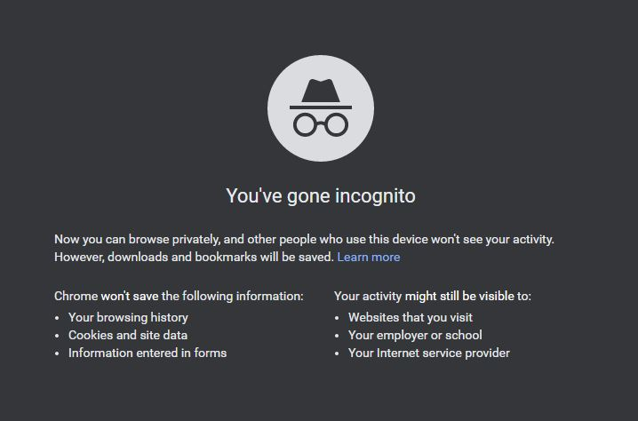 Google discover feed incognito