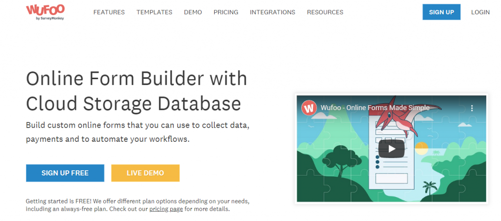 HTML form generator wufoo