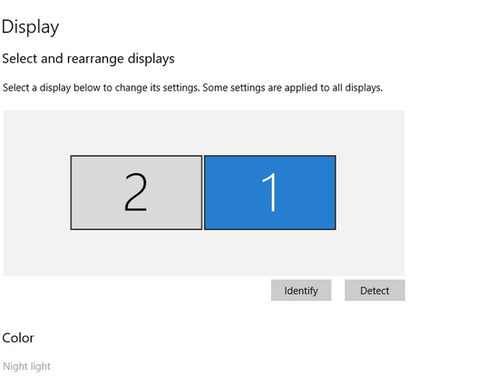 Multiple Display Settings