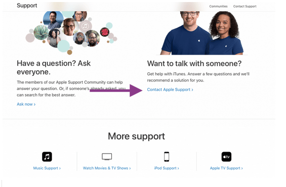 Contact Apple Support