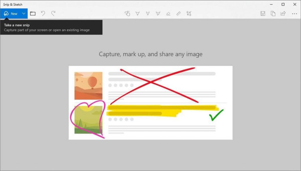 Snip & Sketch App