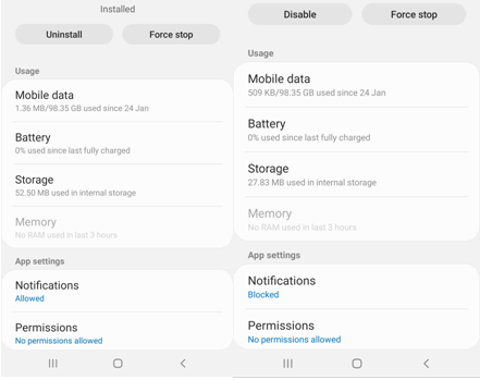Uninstalling and Disabling Apps