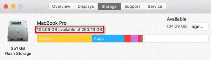 storage space on mac