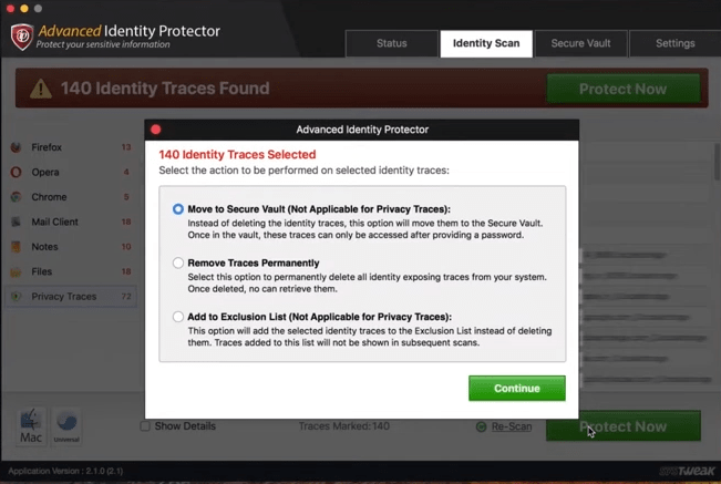 trace selected aip