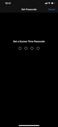 screen passcode