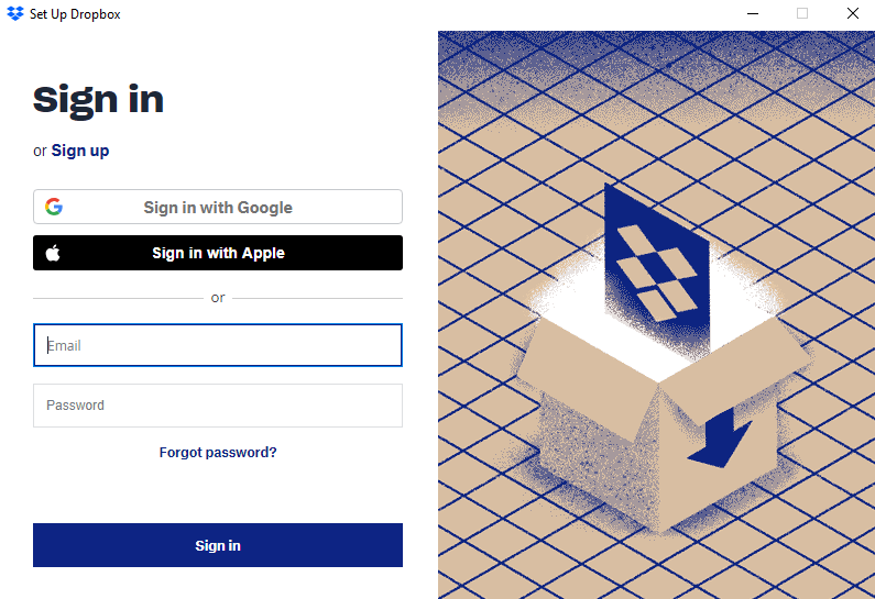 Dropbox Sign In