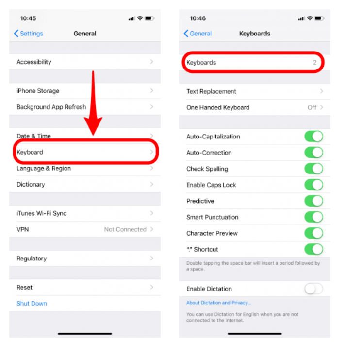 Enable Multiple Keyboards On iPhone