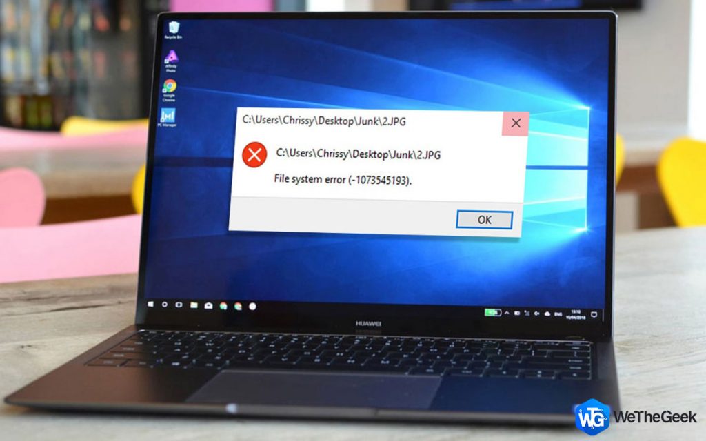 How To Fix File System Error On Windows 10