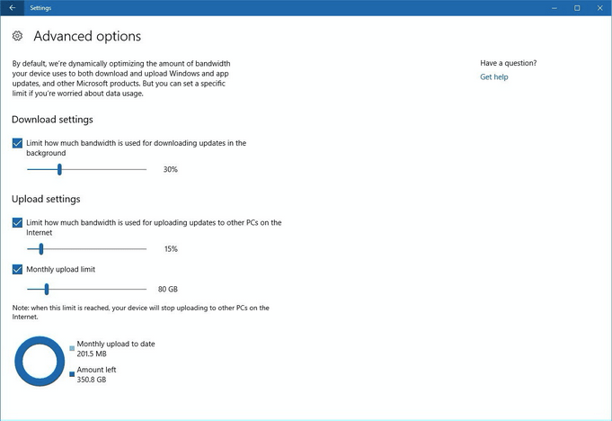 Limit Windows Update Bandwidth