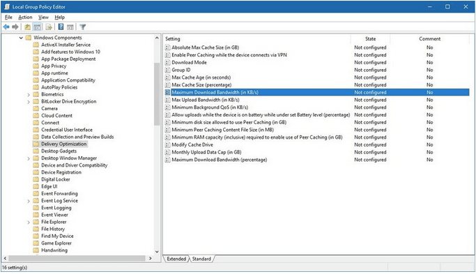 windows 10 limit bandwidth