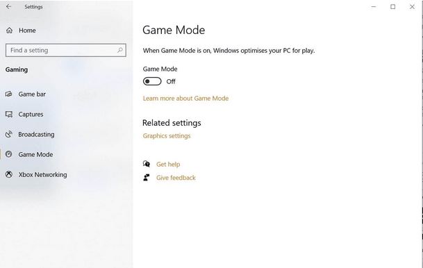 Turn Off Game Mode