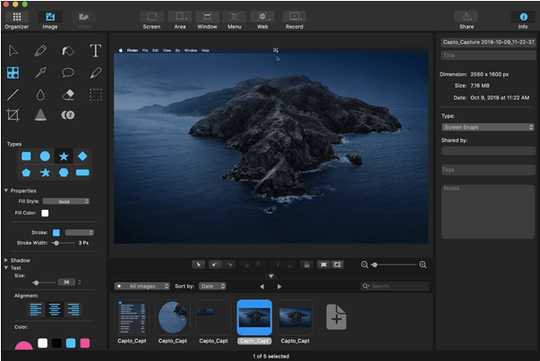 Video editing in Capto