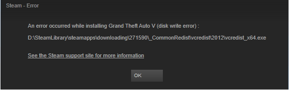 Steam Disk Write Error Easily on Windows 10