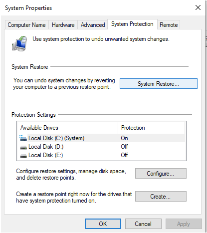 System Restore