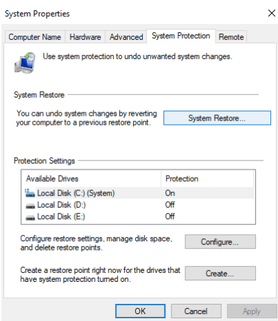 NOT_ENOUGH_MEMORY Error on Windows 10