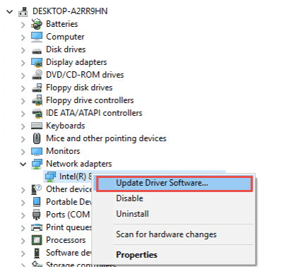 Update Network Adapter Drivers