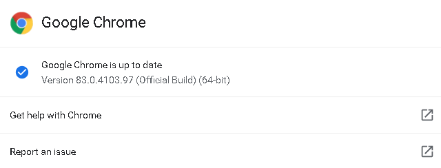 Update Chrome Browser, scrolling problem in chrome