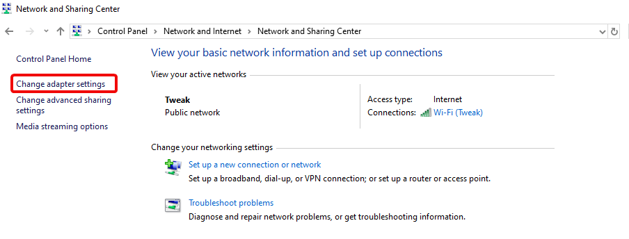 change adapter setting in windows 10, view Wi-Fi password windows 10