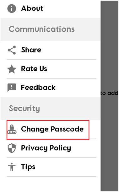 change passcode