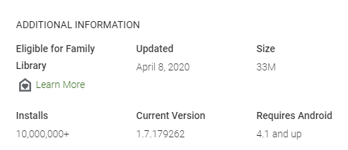 google play family library elibility