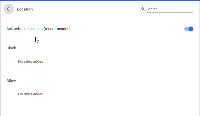 location accessing enable in chrome, anonymous browser