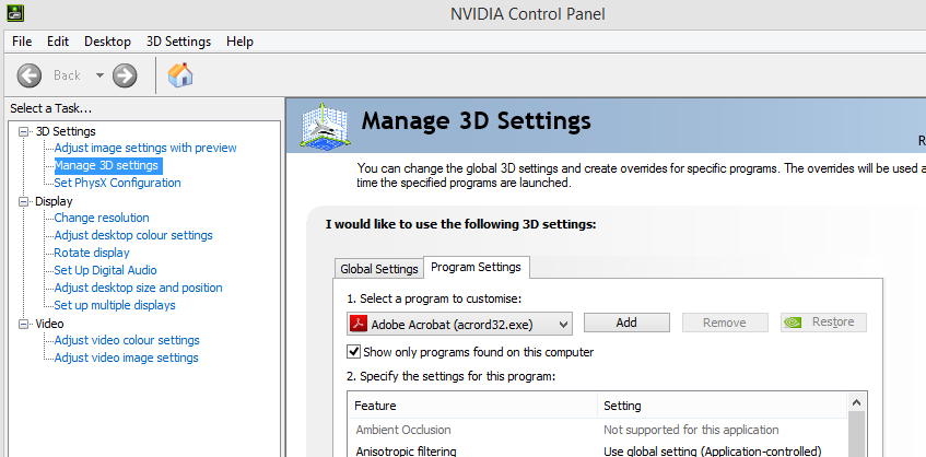 modern warfare crashing Nvidia settings