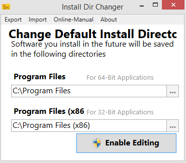 move installed programs to another drive windows 10 change default dir