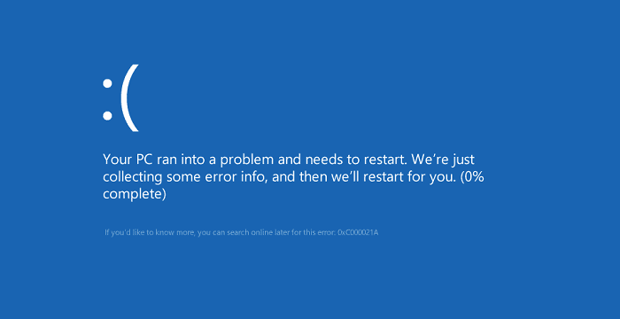 Your pc run into a problem windows 8 что делать