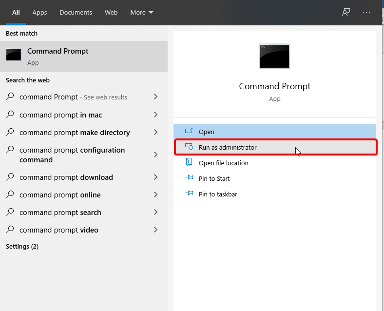 select administrator mode, how to view Wi-Fi password on windows 10