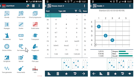 smartChord – best app for learning guitar, mandolin, etc, guitar learning apps