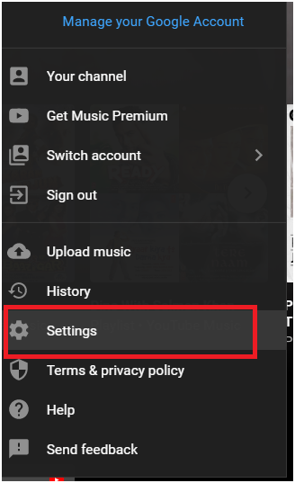 video channel setting