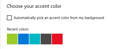 windows 10 taskbar turned white choose accent color