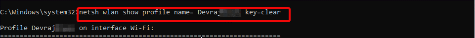 write the name of the network, find Wi-Fi password windows 10