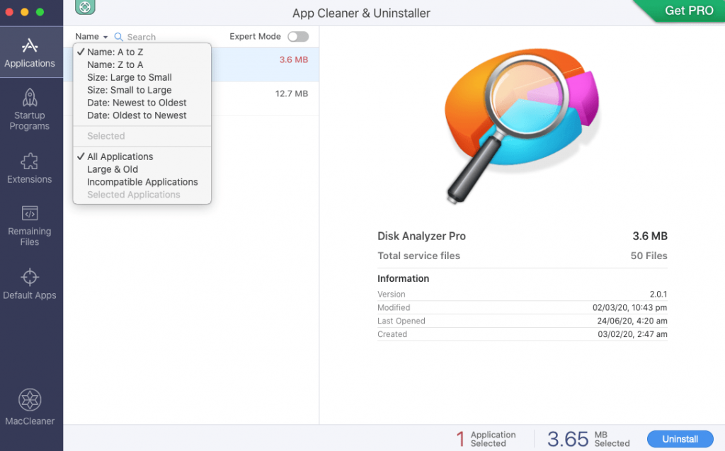 Applications, Startup Programs in nektony app cleaner