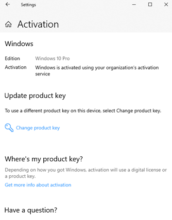 Change product key