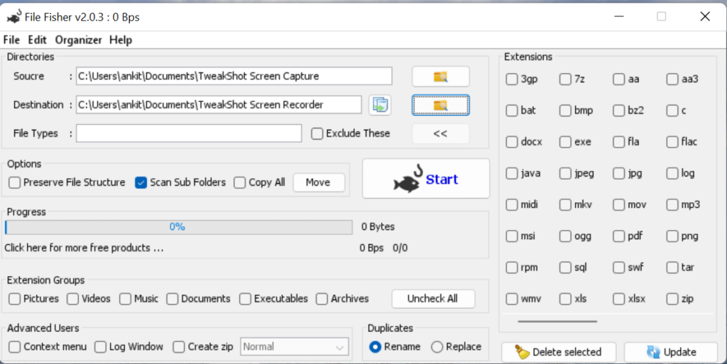 File Fisher Ver 2 for copy software in windows pc