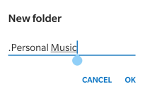 Hide Files And Folders In Android add period