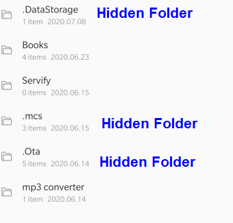 Hide Files And Folders In Android hidden folders