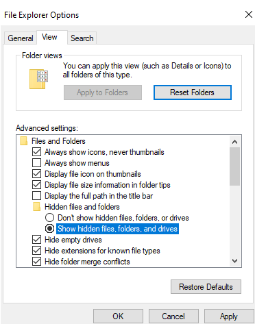 Hide The Folders