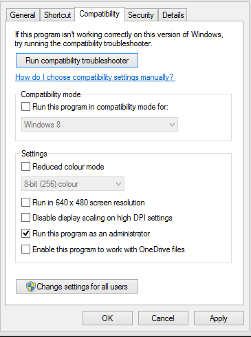 Launch The App In Administrator Mode