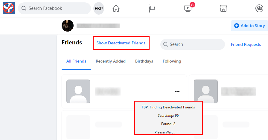 Profile Has Been Deactivated or Deleted