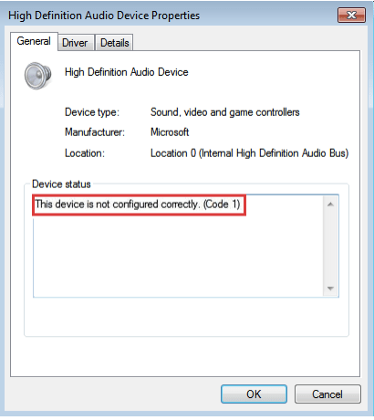 This Device Is Not Configured Correctly