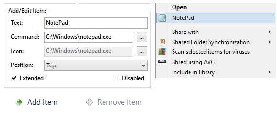 Steps To Add Item In Windows Context Menu