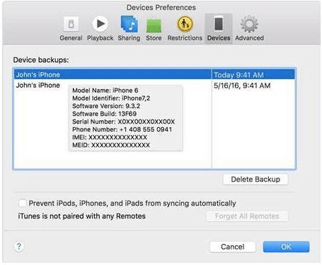 iTunes Backup