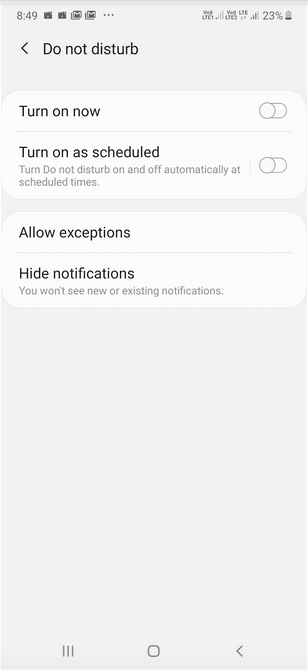 Check If You Have Accidently Enabled The Do Not Disturb Mode